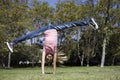 Tween Girl Doing Gymnastics Royalty Free Stock Photo