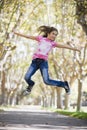 Tween Girl Jumping