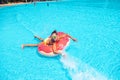 Tween girl in water park Royalty Free Stock Photo