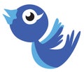 Tweet bird cartoon vector Royalty Free Stock Photo