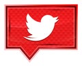 Tweet bird icon misty rose pink banner button