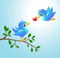 Tweet birds Royalty Free Stock Photo