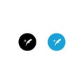 Tweet Button Icon Vector in Flat Design Style Royalty Free Stock Photo