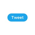 Tweet Button Icon Vector. Social Media Element