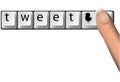 Tweet on Social Netork Computer Keys Royalty Free Stock Photo