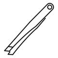 Tweezers icon representing plucking eyebrows or handling small objects Royalty Free Stock Photo
