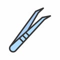 Tweezers icon vector image.