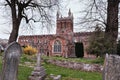 The twelfth century Crediton parish church in Devon, UK, formerly known as the Church of the Holy Cross and the Mother Royalty Free Stock Photo