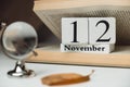 Twelfth day of autumn month calendar November