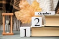 Twelfth day of autumn month calendar october Royalty Free Stock Photo