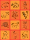 Twelve animals of the Chinese horoscope