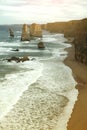 The twelve Apostles along the famous Great Ocean Road. Royalty Free Stock Photo