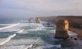 The Twelve Apostles along the Great Ocean Road, Victoria, Australia. Photographed at sunrise. Dawn fog Royalty Free Stock Photo