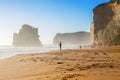 Twelve Apostles beach and rocks in Australia, Victoria, beautiful landscape of Great ocean road Royalty Free Stock Photo