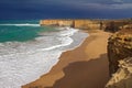 Twelve Apostles beach and rocks in Australia, Victoria, landscape of Great ocean road coastline Royalty Free Stock Photo