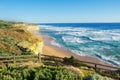 Twelve Apostles beach and rocks in Australia, Victoria, beautiful landscape of Great ocean road coastline Royalty Free Stock Photo