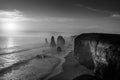 Twelve Apostles collection of limestone stacks  along Great Ocean Road Royalty Free Stock Photo