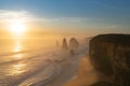 Twelve Apostles collection of limestone stacks  along Great Ocean Road Royalty Free Stock Photo