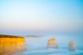 Twelve Apostles collection of limestone stacks  along Great Ocean Road Royalty Free Stock Photo