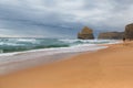 The Twelve Apostles, a famous collection of limestone stacks off