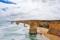 Twelve apostles in Great Ocean Road route Royalty Free Stock Photo