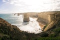 Twelve Apostles rock formation in the ocean along the Great Ocean Road, Victoria, Australia Royalty Free Stock Photo