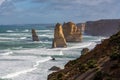 Twelve Apostles rock formation during a winter time, Victoria, Australia Royalty Free Stock Photo