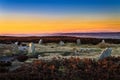 Twelve Apostles stone circle on Ilkley moor. Yorkshire Royalty Free Stock Photo