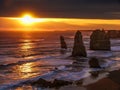 Twelve Apostles sunset Royalty Free Stock Photo