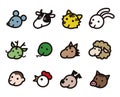 Twelve Chinese Zodiac Animals icon Royalty Free Stock Photo