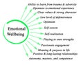 Components of Emotional Wellbeing Royalty Free Stock Photo