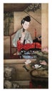 Twelve Lady Portraits, famous Chinese painting. Royalty Free Stock Photo