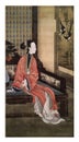 Twelve Lady Portraits, famous Chinese painting. Royalty Free Stock Photo