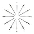 Twelve medieval swords in round 3d rendering Royalty Free Stock Photo