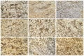 Twelve Natural Limestone Background or textures Royalty Free Stock Photo