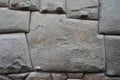 Twelve sided stone in the Inca Wall. Finest Example of Inca masonry and skill,cuzco peru