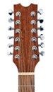 Twelve String Acoustic Guitar Head Royalty Free Stock Photo