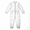 Twemley Jumpsuit Mockup Drawing - Subtle Tonal Range, Medicalcore, Industrial And Technological Subjects Royalty Free Stock Photo