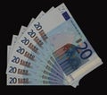 Twenty euro banknotes