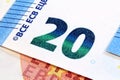 Twenty euro banknotes new design Royalty Free Stock Photo