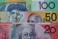 Twenty, fifty and one hundred Australian Dollas notes