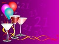 Twenty First Birthday party Background Template Royalty Free Stock Photo