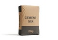 Twenty-five kilogram bag of cement mix displayed against a plain background Royalty Free Stock Photo