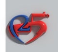 25 Twenty-Five Number Lettering 3d Font Design