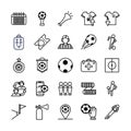 Twenty five soccer football sport set collection icons