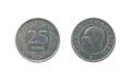 Twenty five Turkish kurush coin