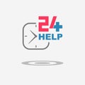 Twenty four available medical help icon