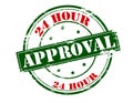 Twenty four hour approval Royalty Free Stock Photo