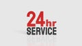 Twenty Four Hour Customer Support Service Concept 3d render Royalty Free Stock Photo