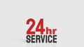 Twenty Four Hour Customer Support Service Concept 3d render Royalty Free Stock Photo